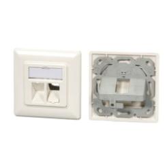 Rahmenset 1-fach,RAL9010, für alle EFB RJ45 Keystones 