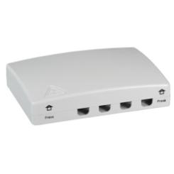 FTTH Indoor Anschlußbox für 4Fasern, 4KupplungenFaserüberlängenaufnahme, IP20 