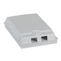 FTTH Indoor Anschlußbox für 2Fasern, 2KupplungenSteckschutzvorrichtung, IP20 