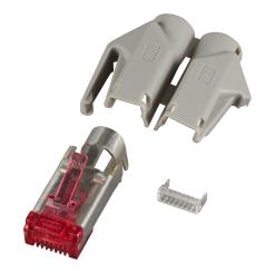 RJ45-Hirose Stecker TM21 grau, 1 St., 3 Elemente, Cat.6 