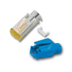 RJ45-Hirose Stecker TM31 blau,100 Stk, 3 Elemente, Cat.6A 
