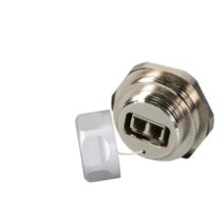 LC Duplex IP67 DurchführungskupplungMetallausführung Keramikhülse, Service Port 