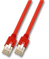 RJ45 Crossoverkabel 2x Hirose, SFTP-300MHz, rot, 0,5m 