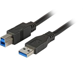 USB3.0 Anschlusskabel A-B, St.-St.,3,0m, schwarz, Classic 
