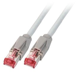 RJ45 Patchkabel S/FTP, Cat.6A, TM21,Dätwyler 7702, 3m, grau 