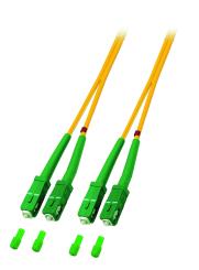 Duplex Patchkabel SC/APC-SC/APC 9/125µ, OS2, LSZH, gelb, 3.0mm, 30m 