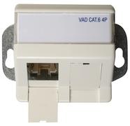 VAD 8/8, 2x RJ45  UP/50 EK, 250 MHZ KLASSE E CAT.6  "RAL 1013" 