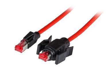 RJ45 Patchkabel S/FTP, Cat.6A, IP67/TM21, PUR,  1m 