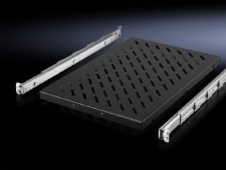 Geräteboden, ausziehbar, 1 HE Ebenenabstand 400-600 mm 