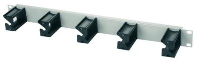 19"/1HE Rangierpanel mit 5 Kabel - 