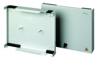 LWL Mini-Wandverteiler-Spleißgehäuse, IP30, RAL 7035 