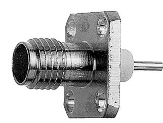 SMA-EINBAUBUCHSE M. FLANSCH AU 