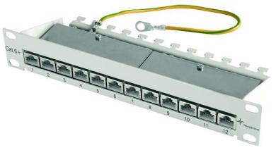 10" Patch Panel  >255 mm<, RAL 7035 