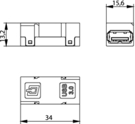 STX USB 3.0 Kupplung f-f Typ A 
